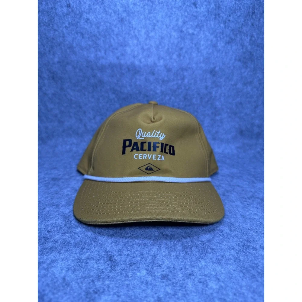 Quiksilver Pacifico Cerveza Rope Hat Tan Snapback Surf Cap OSFM Netplus